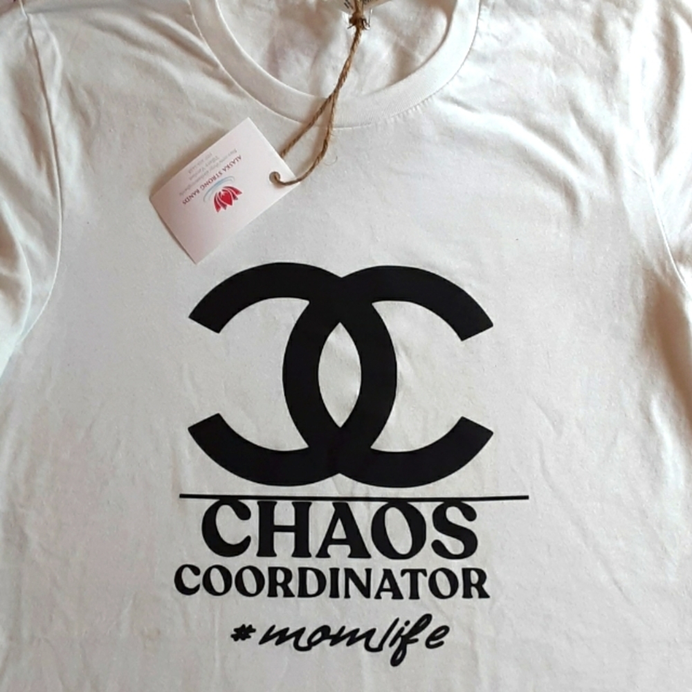 Chaos Coordinator hashtag momlife t shirt.
